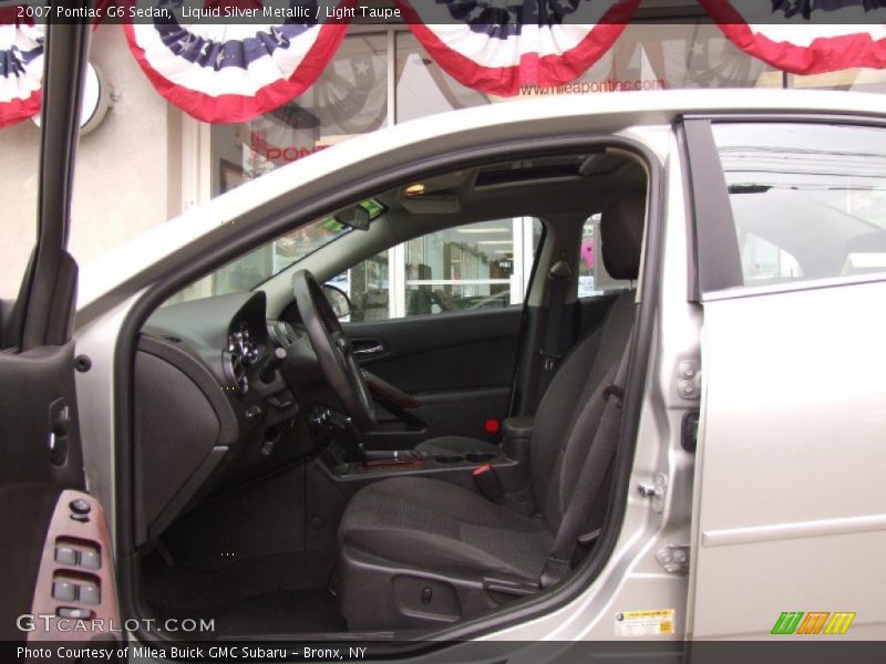 Liquid Silver Metallic / Light Taupe 2007 Pontiac G6 Sedan