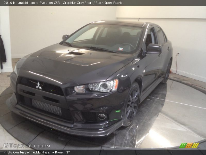 Graphite Gray Pearl / Black Sport Fabric 2010 Mitsubishi Lancer Evolution GSR