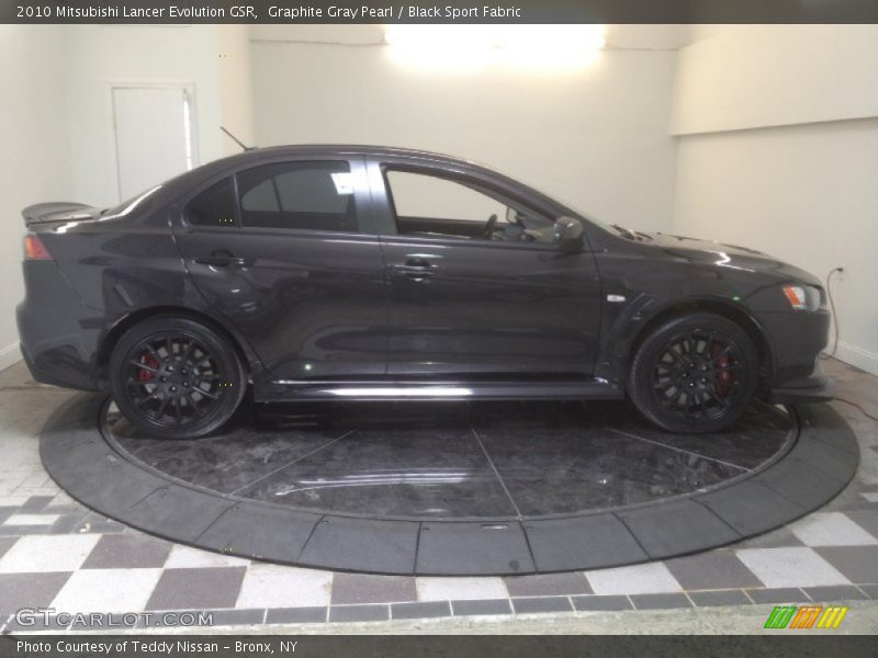 Graphite Gray Pearl / Black Sport Fabric 2010 Mitsubishi Lancer Evolution GSR