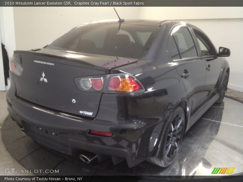 Graphite Gray Pearl / Black Sport Fabric 2010 Mitsubishi Lancer Evolution GSR