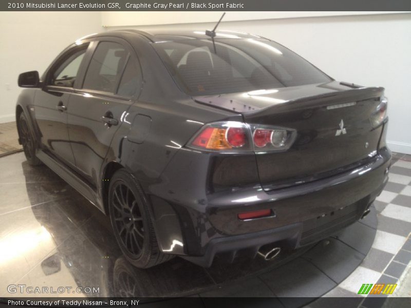 Graphite Gray Pearl / Black Sport Fabric 2010 Mitsubishi Lancer Evolution GSR
