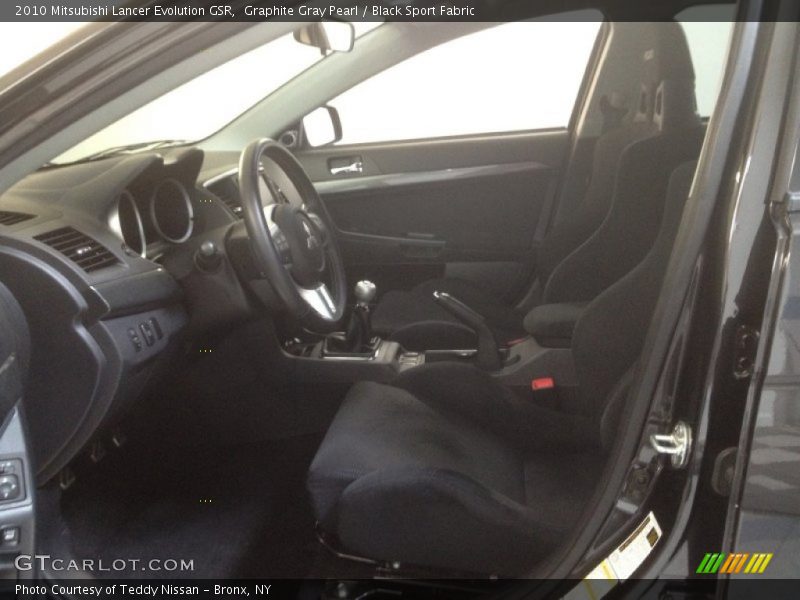 Graphite Gray Pearl / Black Sport Fabric 2010 Mitsubishi Lancer Evolution GSR