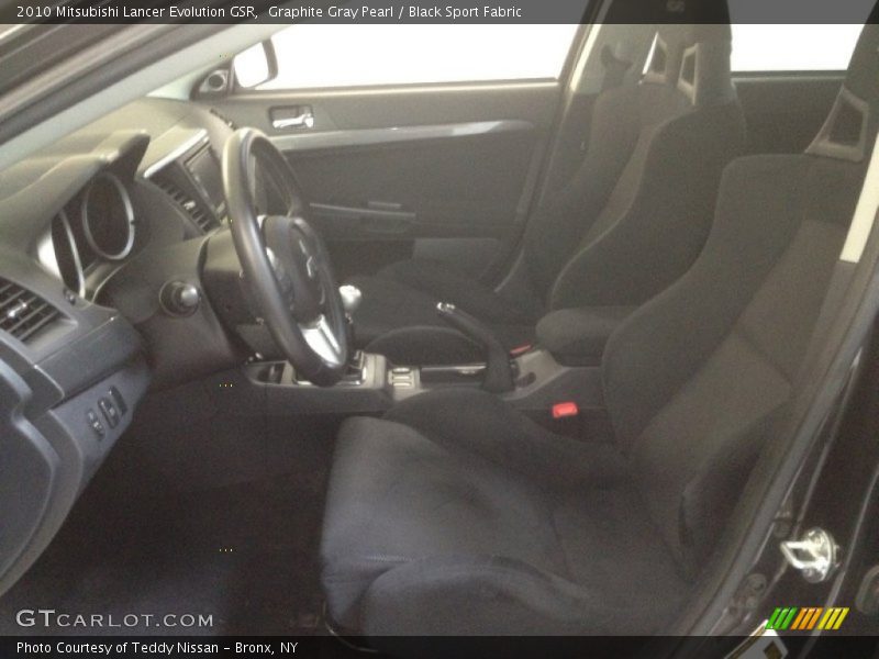 Graphite Gray Pearl / Black Sport Fabric 2010 Mitsubishi Lancer Evolution GSR