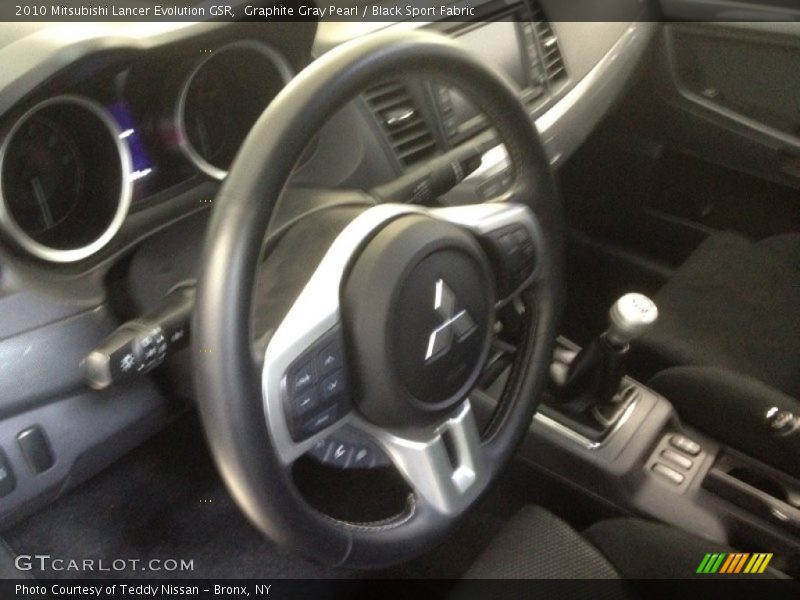 Graphite Gray Pearl / Black Sport Fabric 2010 Mitsubishi Lancer Evolution GSR