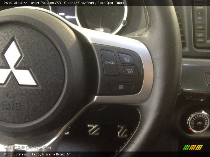 Graphite Gray Pearl / Black Sport Fabric 2010 Mitsubishi Lancer Evolution GSR