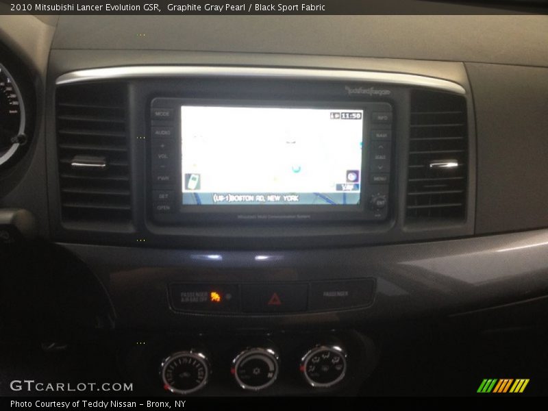 Graphite Gray Pearl / Black Sport Fabric 2010 Mitsubishi Lancer Evolution GSR