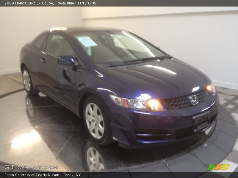 Royal Blue Pearl / Gray 2009 Honda Civic LX Coupe