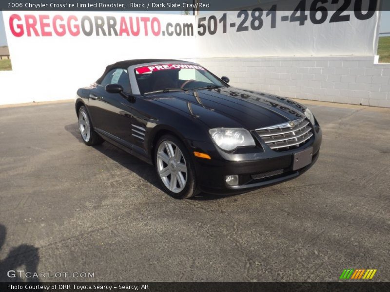 Black / Dark Slate Gray/Red 2006 Chrysler Crossfire Limited Roadster