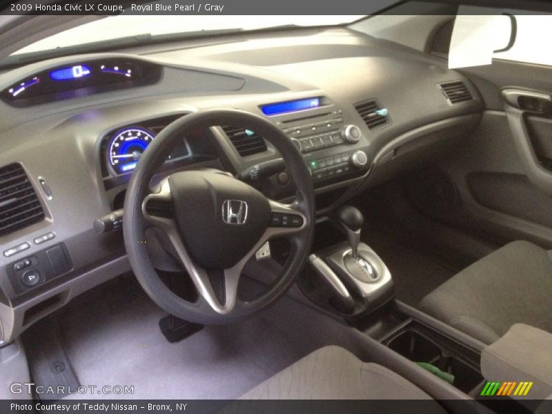 Royal Blue Pearl / Gray 2009 Honda Civic LX Coupe