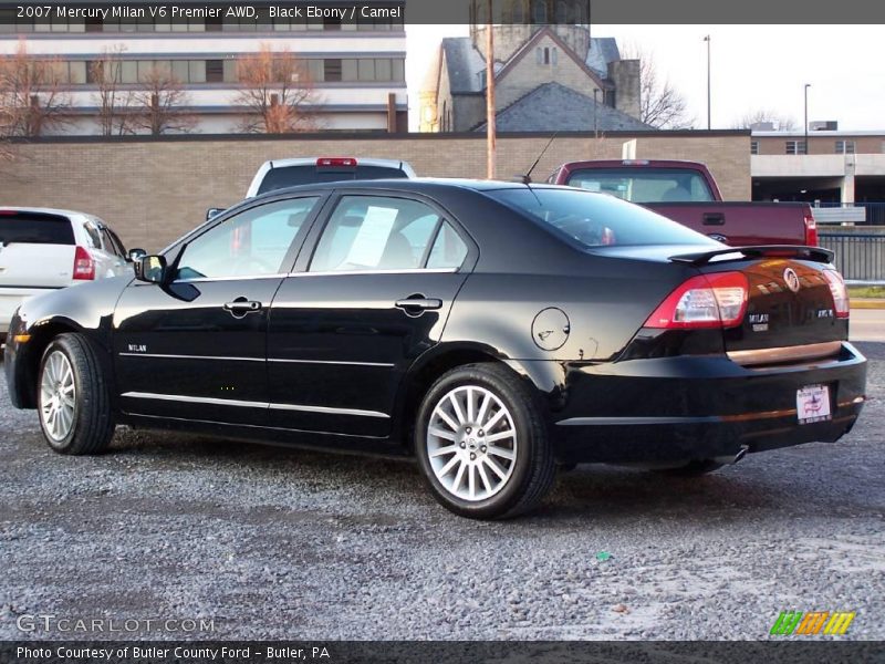 Black Ebony / Camel 2007 Mercury Milan V6 Premier AWD