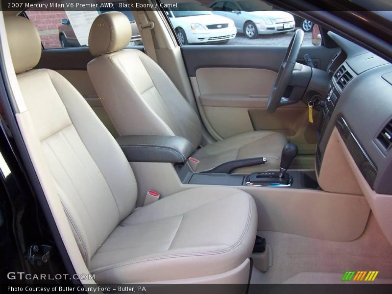 Black Ebony / Camel 2007 Mercury Milan V6 Premier AWD