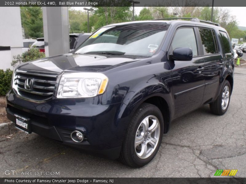 Bali Blue Pearl / Beige 2012 Honda Pilot EX-L 4WD