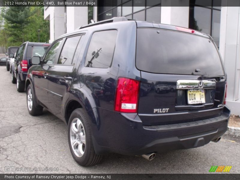 Bali Blue Pearl / Beige 2012 Honda Pilot EX-L 4WD