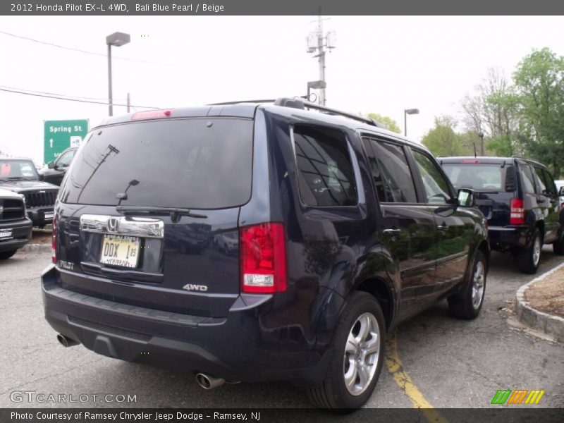 Bali Blue Pearl / Beige 2012 Honda Pilot EX-L 4WD