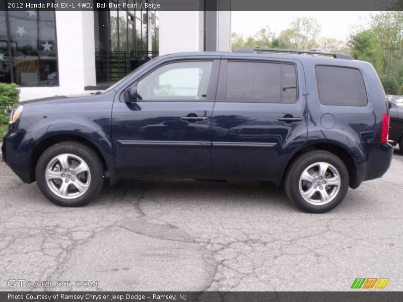 Bali Blue Pearl / Beige 2012 Honda Pilot EX-L 4WD