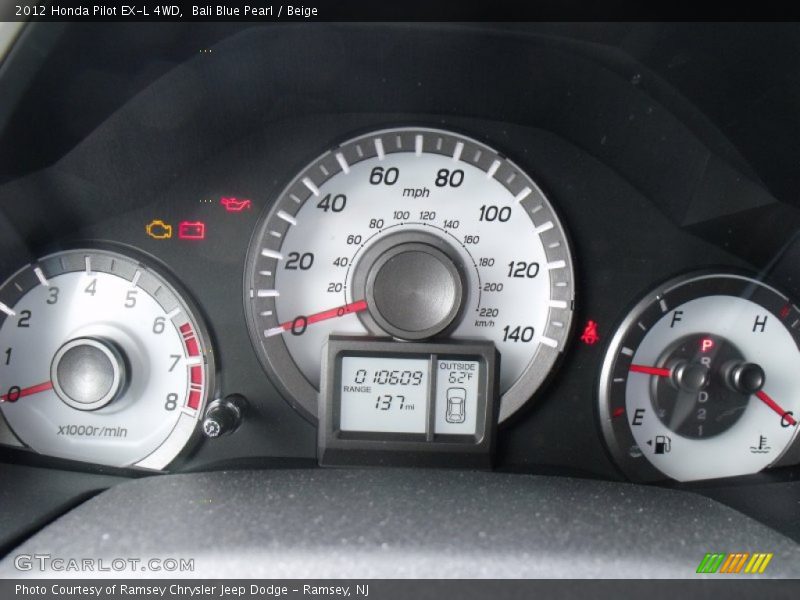  2012 Pilot EX-L 4WD EX-L 4WD Gauges