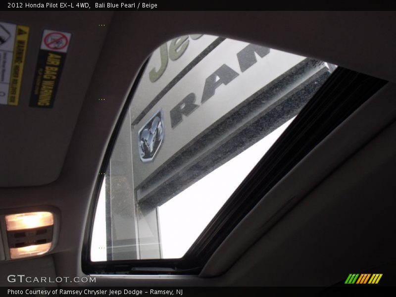 Bali Blue Pearl / Beige 2012 Honda Pilot EX-L 4WD