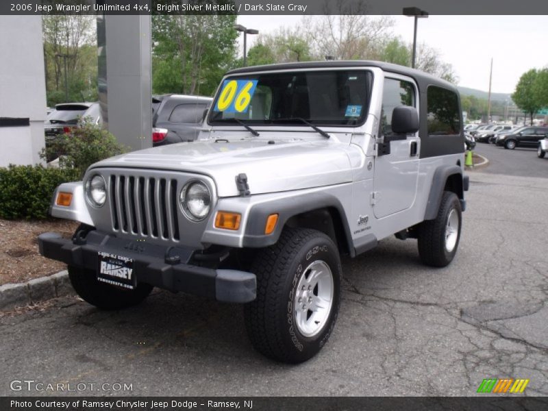 Bright Silver Metallic / Dark Slate Gray 2006 Jeep Wrangler Unlimited 4x4