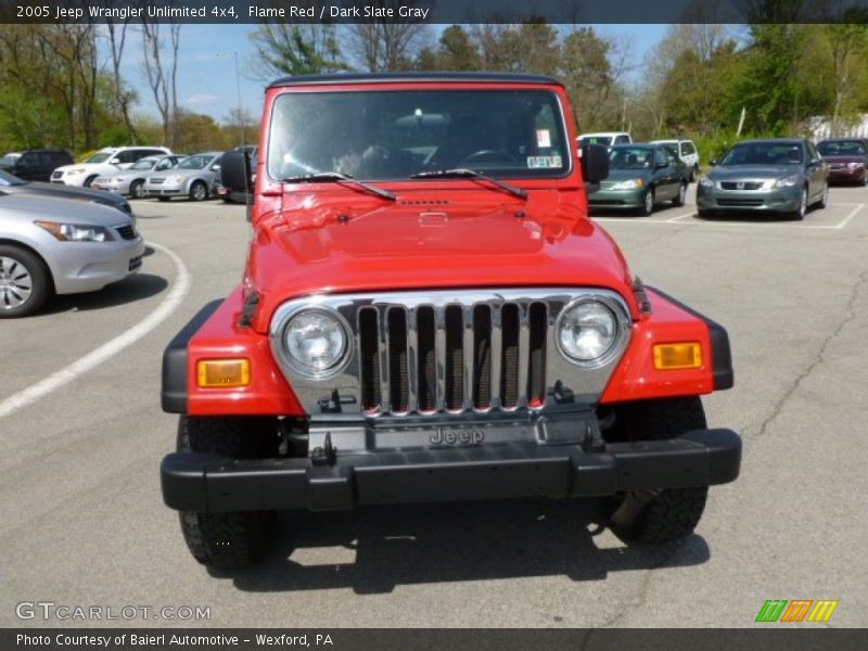 Flame Red / Dark Slate Gray 2005 Jeep Wrangler Unlimited 4x4