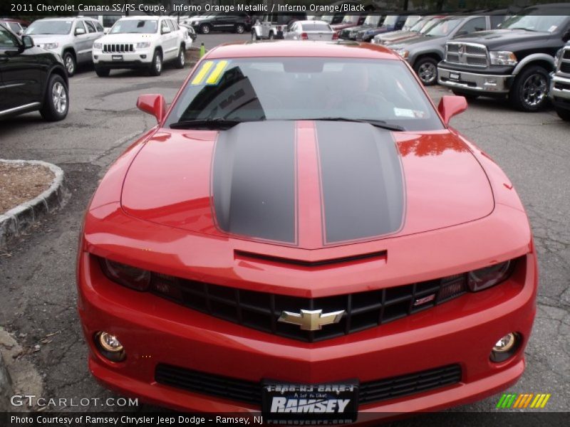 Inferno Orange Metallic / Inferno Orange/Black 2011 Chevrolet Camaro SS/RS Coupe