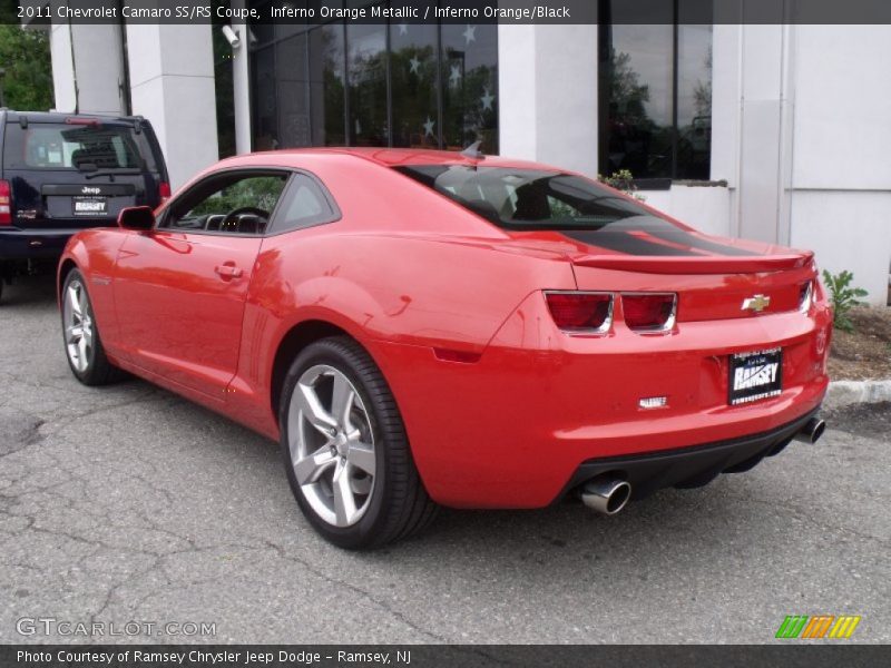 Inferno Orange Metallic / Inferno Orange/Black 2011 Chevrolet Camaro SS/RS Coupe