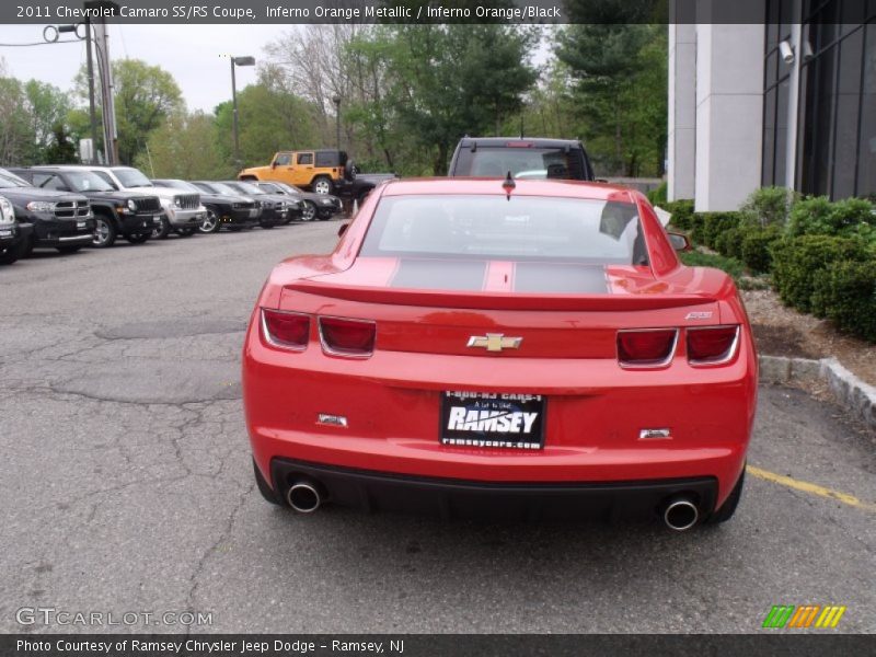 Inferno Orange Metallic / Inferno Orange/Black 2011 Chevrolet Camaro SS/RS Coupe
