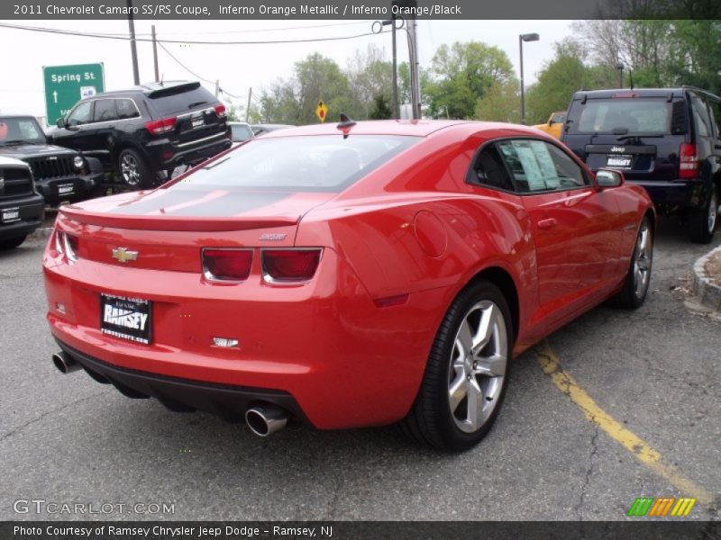 Inferno Orange Metallic / Inferno Orange/Black 2011 Chevrolet Camaro SS/RS Coupe