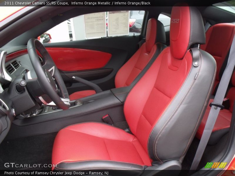 Inferno Orange Metallic / Inferno Orange/Black 2011 Chevrolet Camaro SS/RS Coupe