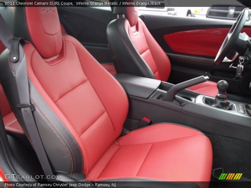 Inferno Orange Metallic / Inferno Orange/Black 2011 Chevrolet Camaro SS/RS Coupe