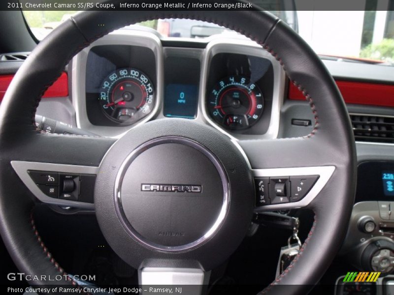 Inferno Orange Metallic / Inferno Orange/Black 2011 Chevrolet Camaro SS/RS Coupe