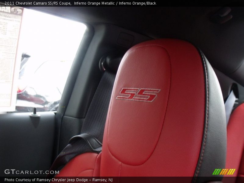 Inferno Orange Metallic / Inferno Orange/Black 2011 Chevrolet Camaro SS/RS Coupe