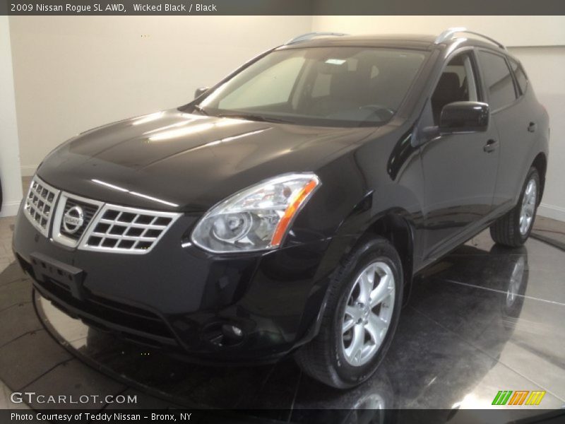 Wicked Black / Black 2009 Nissan Rogue SL AWD