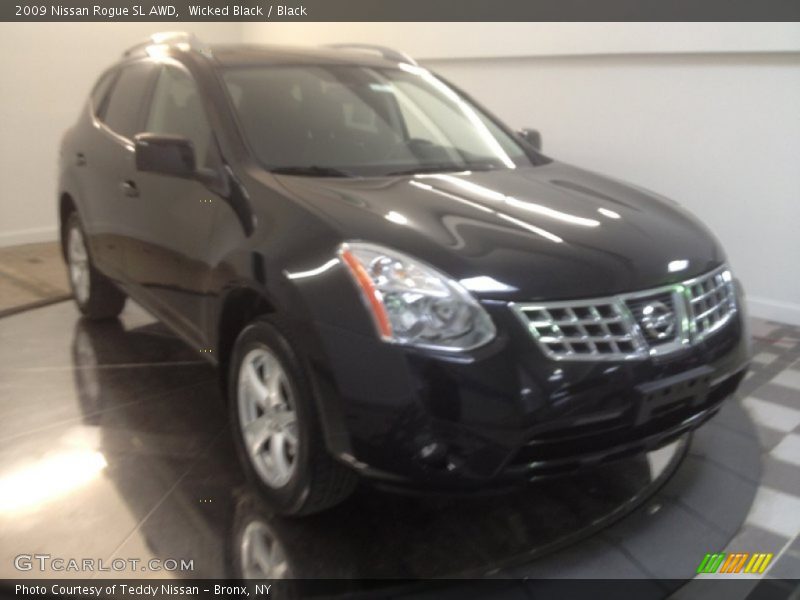 Wicked Black / Black 2009 Nissan Rogue SL AWD