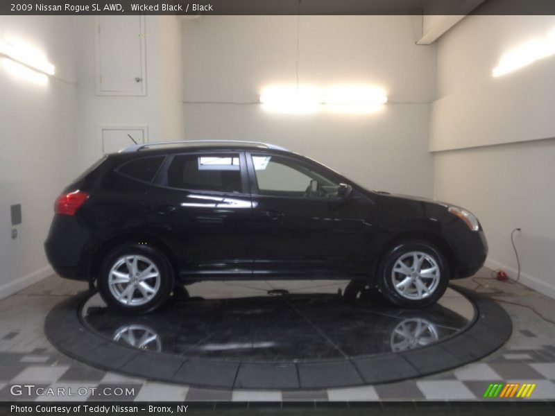 Wicked Black / Black 2009 Nissan Rogue SL AWD