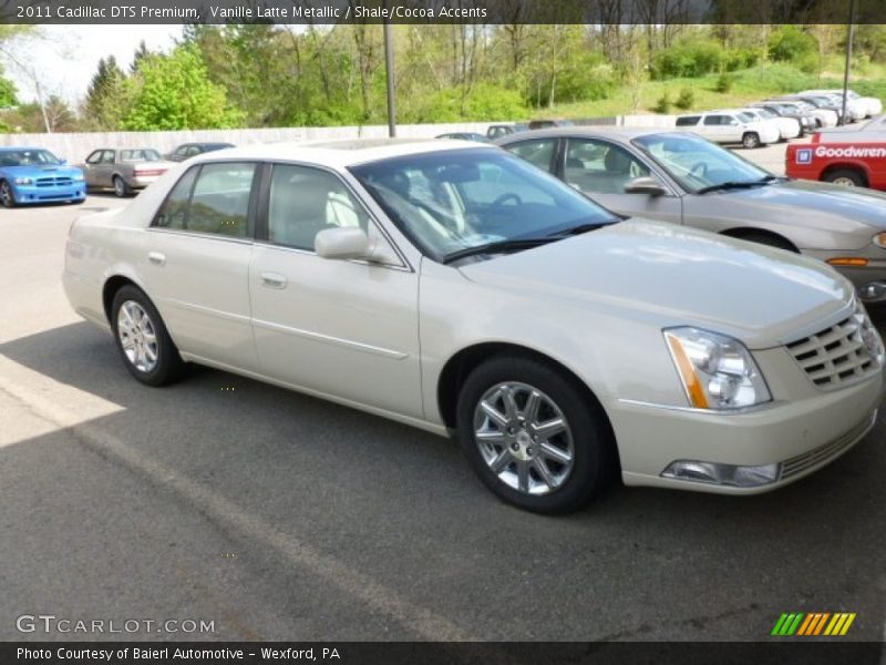 Vanille Latte Metallic / Shale/Cocoa Accents 2011 Cadillac DTS Premium