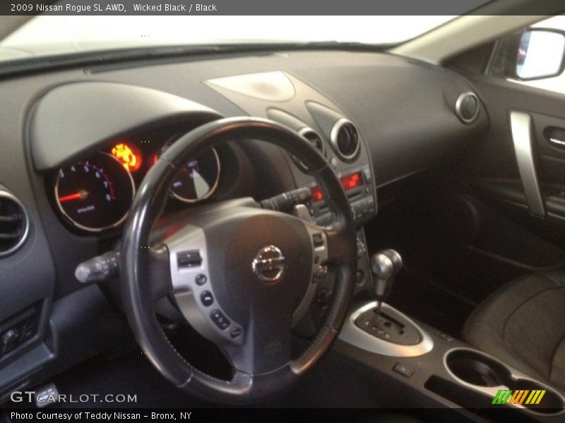 Wicked Black / Black 2009 Nissan Rogue SL AWD