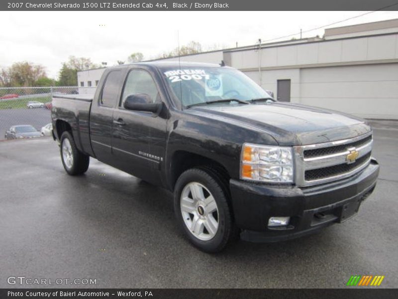 Black / Ebony Black 2007 Chevrolet Silverado 1500 LTZ Extended Cab 4x4