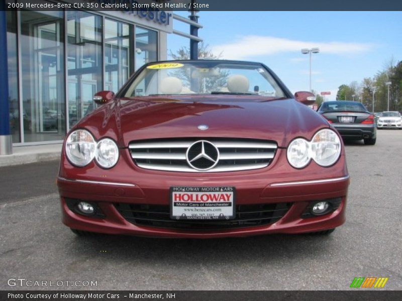 Storm Red Metallic / Stone 2009 Mercedes-Benz CLK 350 Cabriolet