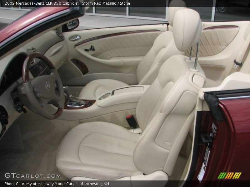 Storm Red Metallic / Stone 2009 Mercedes-Benz CLK 350 Cabriolet