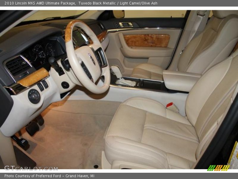 Tuxedo Black Metallic / Light Camel/Olive Ash 2010 Lincoln MKS AWD Ultimate Package