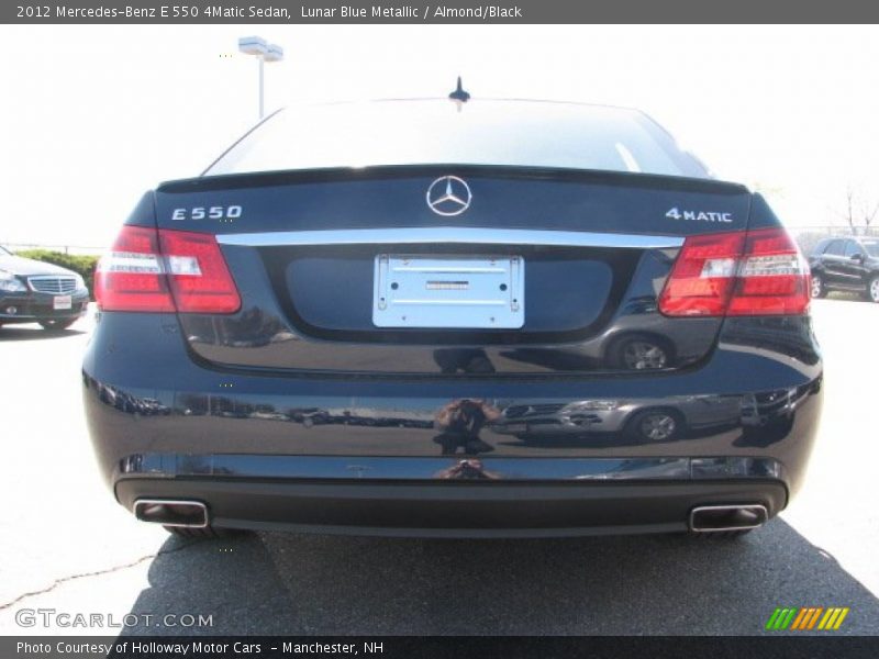 Lunar Blue Metallic / Almond/Black 2012 Mercedes-Benz E 550 4Matic Sedan