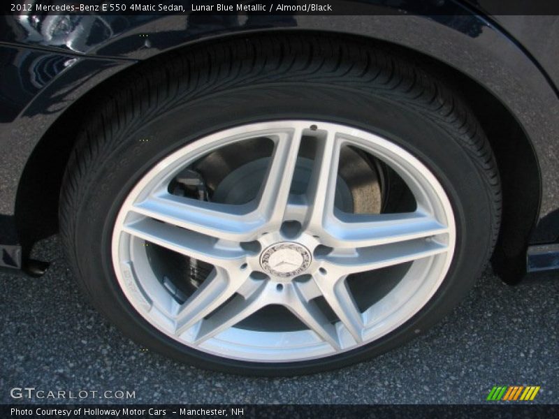 Lunar Blue Metallic / Almond/Black 2012 Mercedes-Benz E 550 4Matic Sedan