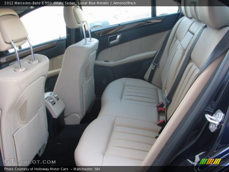 Lunar Blue Metallic / Almond/Black 2012 Mercedes-Benz E 550 4Matic Sedan