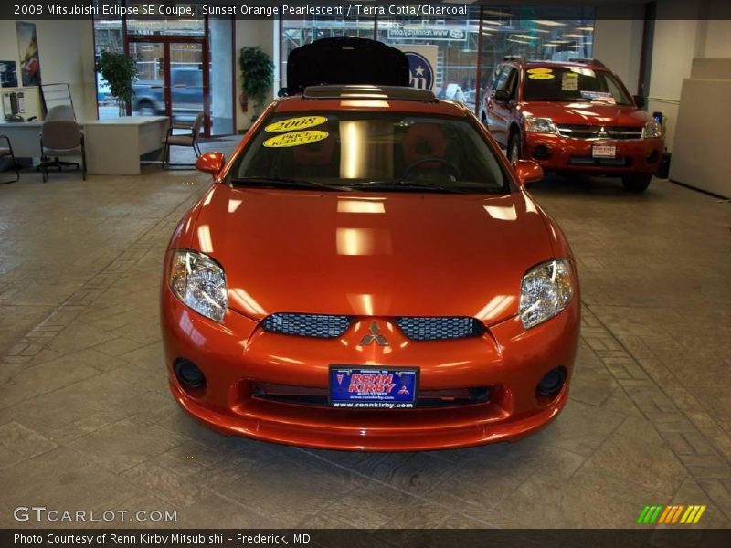Sunset Orange Pearlescent / Terra Cotta/Charcoal 2008 Mitsubishi Eclipse SE Coupe