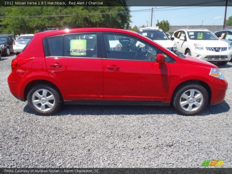 Red Alert / Charcoal 2012 Nissan Versa 1.8 S Hatchback
