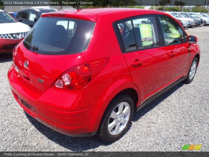 Red Alert / Charcoal 2012 Nissan Versa 1.8 S Hatchback