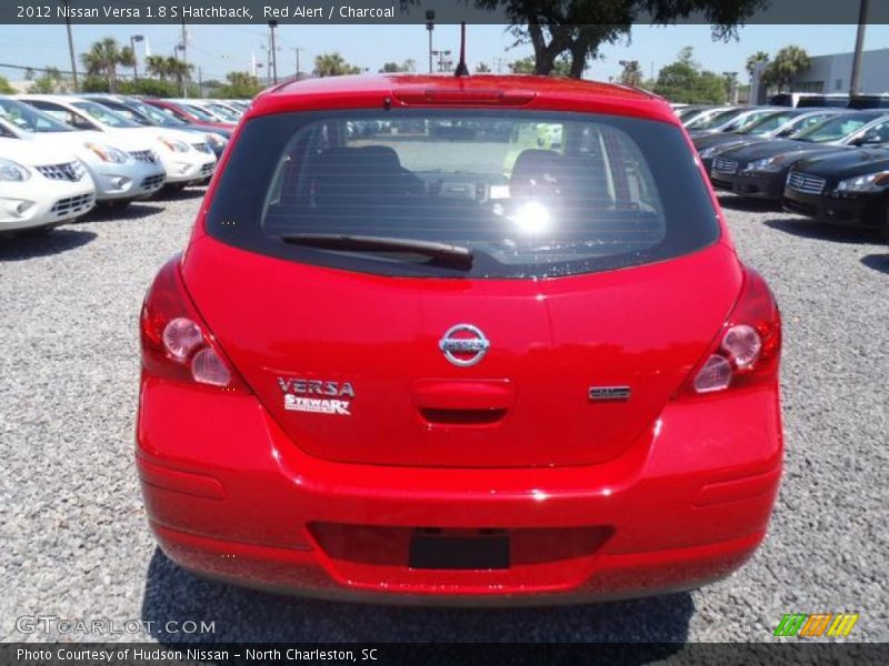 Red Alert / Charcoal 2012 Nissan Versa 1.8 S Hatchback