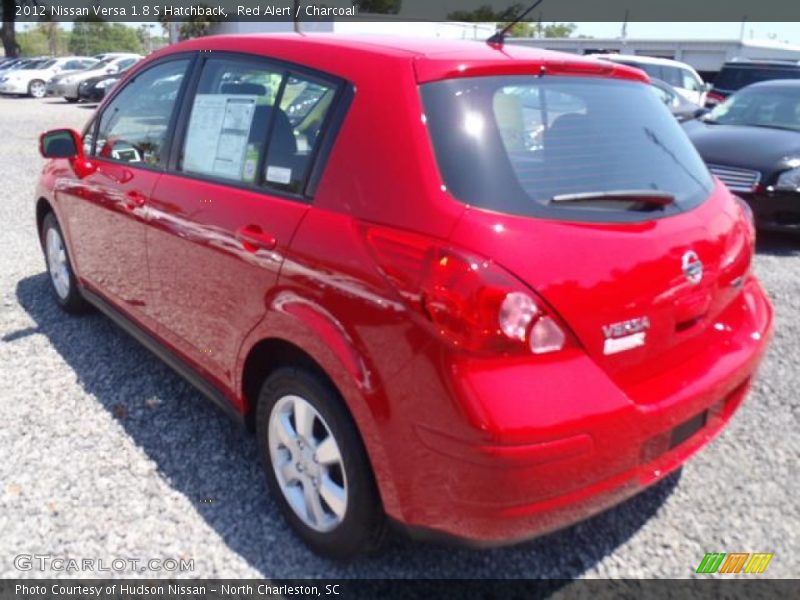 Red Alert / Charcoal 2012 Nissan Versa 1.8 S Hatchback