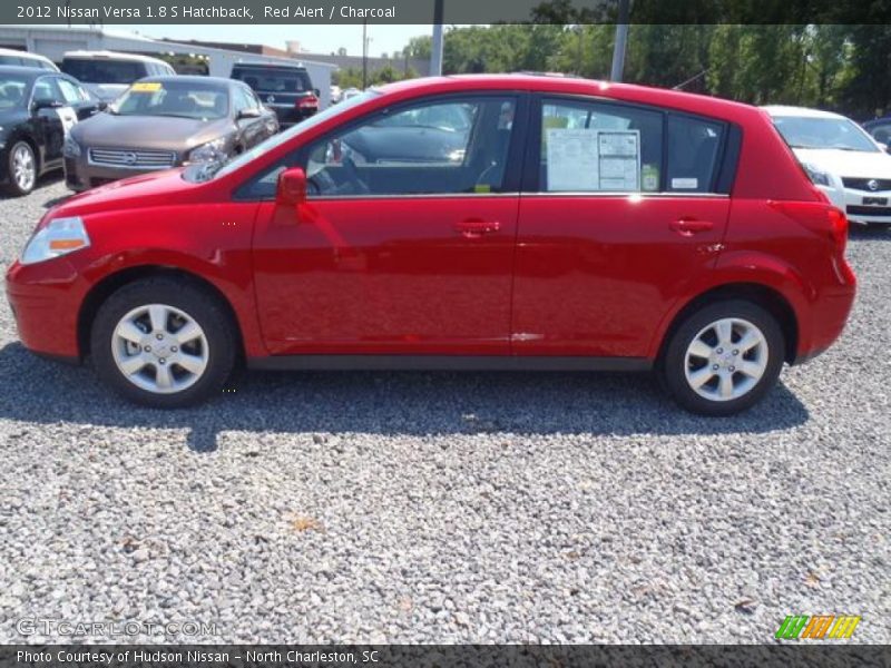 Red Alert / Charcoal 2012 Nissan Versa 1.8 S Hatchback