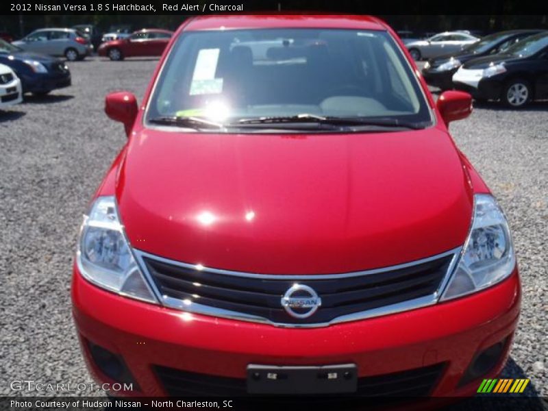 Red Alert / Charcoal 2012 Nissan Versa 1.8 S Hatchback